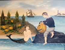 28750 was paid for the Cahoon depicting a boy carving a pumpkin