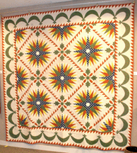 The mariners compass quilt in bright colors sold for 14100