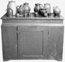 The Lindseys collection of redware did well selling individually for prices ranging from 30 right up to the 3162 that was paid for a Gonic glazed stew pot The dry sink in old paint brought 5175