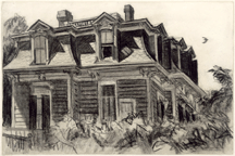 Edward Hopper 18821967 Home by the Railroad circa 192528 charcoal on paper recent acquisition