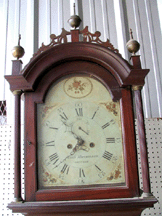 A tall clock by Ezra Batchelder of Danvers Mass was of interest and brought 7700