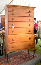 The New Hampshire twopart highboy had elegantly graduated drawers and sold for 9900