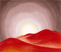 Georgia OKeeffe Red Hills Lake George 1927 oil on canvas 27 by 32 inches The Phillips Collection Washington DC