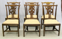 This set of Eighteenth Century Hudson Valley chairs sold swiftly to the audience for 4032