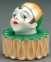 Only 4 inches high this Noritake harlequin figural inkwell sold for 3760