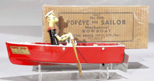 Hoge Popeye the Sailor mechanical rowboat with box brought 27500