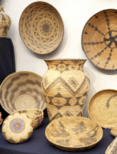 An assortment of baskets offered by Terry DeWald Tucson Ariz