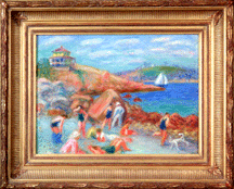 William Glackens impressionistic oil on board study titled Rockport Mass 1936 tied for the top lot of the day at 201250