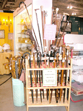 A collection of system and gadget walking sticks was among the eclectic offerings of Bernice and Arnold Conn of Voorhees NJ