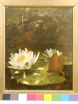 Gifted in creating everything from watercolors to stainedglass images John LaFarge also excelled in oil painting as evidenced by The Last Waterlilies 1862 Private collection courtesy of Thomas Colville Fine Art