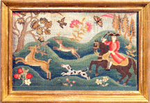 The Eighteenth Century Salem wool canvas work picture sold at 58750