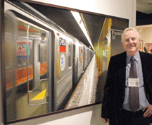 George Henoch Shechtman Gallery Henoch New York City offered numerous pieces of stellar contemporary art including the Manhattan subway scene by Dan Greene