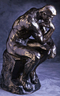 Auguste Rodin The Thinker modeled 1880 reduced in 1903 bronze 14 by 7 78 by 11 38 inches Promised gift of the Iris and B Gerald Cantor Foundation