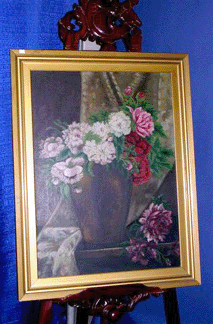 Hartmann House from East Bridgewater Mass showed this still life with flowers