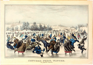 Central Park Winter The Skating Carnival undated Prosperous and protected by labor laws the middle class engages in wintertime fun