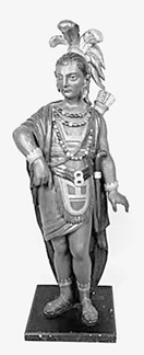 A carved and polychrome wood cigar store Indian was 54625