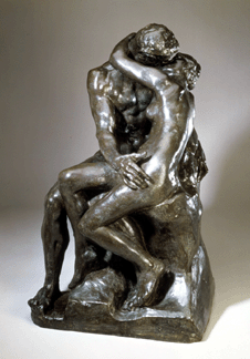 Auguste Rodin The Kiss 188182 date of cast of cast unknown bronze 34 by 17 by 22 inches Iris and B Gerald Cantor Foundation