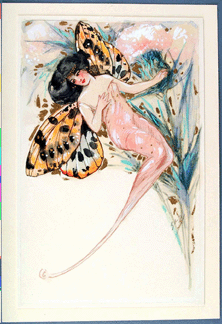 Although only 5 12 by 8 12 inches this original watercolor postcard designed by Samuel Schmucker realized 12075