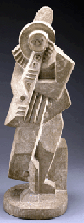 Lithuanianborn Jacques Lipchitz became a convert to Cubism after moving to Paris as demonstrated by this stone sculpture Pierrot 1919 Collection of Charlotte and Irving W Rabb Estate of Jacques Lipchitz courtesy Marlborough Gallery New York Photograph Museum of Fine Arts Boston