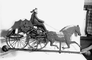 Horse cart with driver AB and WT Westervelt 1883