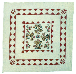 I didnt think wed get it said Maryland dealer Milly McGehee forced to go to 96000 4060000 to acquire this circa 1822 pieced and appliqued center medallion Delectable Mountains Virginia quilt stitched by Amelia Lauck Painted by Jacob Frymire of Winchester Va the quilters portrait belongs to the Museum of Early Southern Decorative Arts in WinstonSalem NC