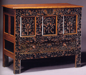 Rounding out the top ten lots in the sale was the Miriam Cook Pilgrim Century carved and joined Hadley chest that sold for 180000