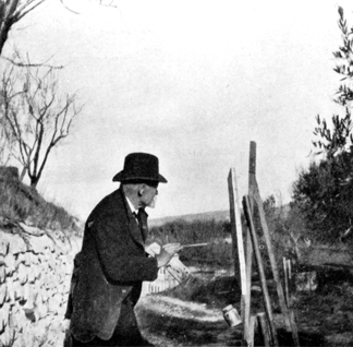 Cezanne shown here in a photograph at Les Lauves early in 1906 painted to the very end of his life Photo by KerrXavier Rousel National Gallery of Art Gallery Archives Rewald Papers
