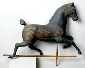 Copper horse weathervane with cast zinc head 5980