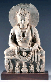 Gandharan gray schist figure of Bodhisattva circa SecondThird Century made 11800