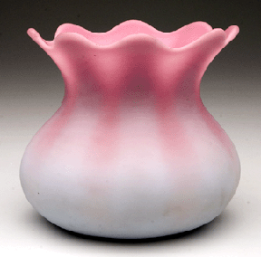 Mount Washington peachblow pouch vase 4 18 inches high 1760