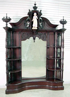This large Victorian carved mahogany tagre sold for 28750 one of several very large pieces that did well