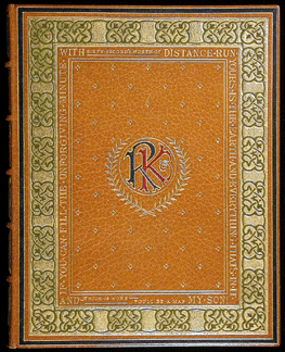 An illuminated manuscript on vellum containing calligraphed versions of two poems by Rudyard Kipling If shown and Recessional realized 17250