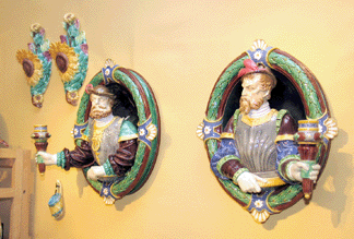 Its a joy being here said Oklahoma City dealer Jerry S Hayes Wellreceived in Charleston the majolica specialist featured two Elizabethan subject wall sconces by Minton