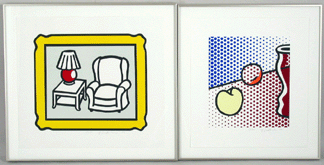 Roy Lichtenstein Still Life and Table Chair and Lamp sold for 9420