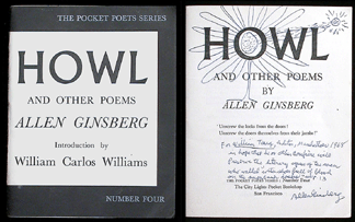 Alan Ginsberg Howl inscribed by Ginsberg to editor William Targ soared far beyond the estimate to sell for 7475