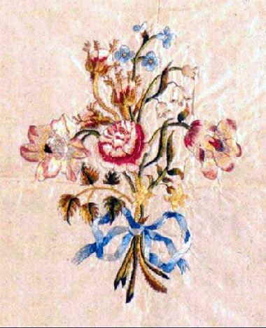 The elegant embroidered picture was made by an unidentified Charleston worker sometime after 1782 It is made of silk thread on a satinweave silk ground with linen backing