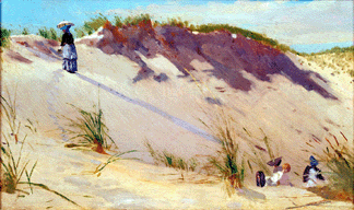The Sand Dune circa 187172 Winslow Homer oil on canvas 13 by 21 inches collection of Eleanor and C Thomas May Photo courtesy Adelson Galleries New York City