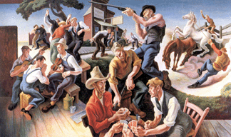 The Thomas Hart Benton murals a staple of the collection are iconic pictures that are considered to be one of Bentons most masterful series of murals and among his finest work The Arts of Life In America includes the Arts of the West 1932 96 by 156 inches