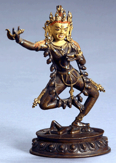 An EighteenthNineteenth Century SinoTibetan bronze figure of the Dakini Vajravarahi fetched 17625