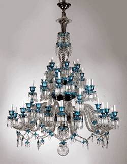 A Baccarat crystal Bambous Tor 46light chandelier Twentieth Century height 75 inches by 52 inches in diameter sold for 38775