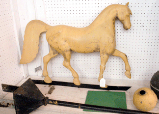 The top weathervane offered was the Rochester horse vane that sold for 28600