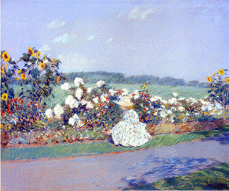 Childe Hassam 18591935 Summertime 1891 pastel on canvas 20 by 24 inches signed lower right