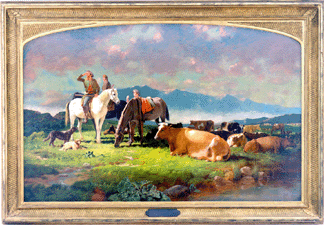 Halt on the Prairie not dated William Ranney oil on canvas