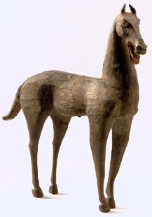 Large painted wood figure of a horse First Century AD 419200