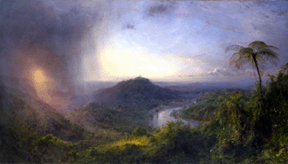 Frederic E Church Vale of St Thomas Jamaica 1867 oil on canvas 48 516 by 84 58 inches Wadsworth Atheneum Museum of Art Hartford bequest of Elizabeth Hart Jarvis Colt 1905