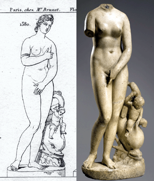 Sothebys experts discovered an engraving of the complete figure shown left that was published in 1836 when the figure was part of a private collection in Paris The marble figure of Aphrodite Roman Imperial dating to circa late First Centuryearly Second Century AD was consigned to Sothebys June sale of antiquities by Mrs Lawrence Copley Thaw Sr of New York City