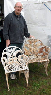 They ought to sell quickly Richard Blaschke of Dicks Antiques Bristol Conn said of these two castiron fern armchairs Theyre not marked but they are early and most likely Fiske