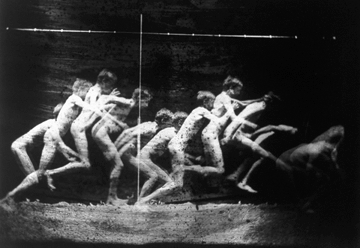The earliest image in the exhibition is Double Jump by painter Thomas Eakins who used photographs including this 1885 figureinmotion study in preparing his canvases The Franklin Institute
