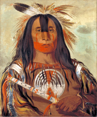 George Catlin who pioneered accurate depictions of Native Americans is represented in the SAAM collection by numerous likenesses including Stumickosucks Buffalo Bulls Back Fat Head Chief Blood Tribe 1832 Smithsonian American Art Museum