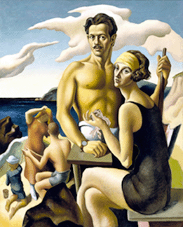 Among the numerous likenesses of artists on view is this striking selfportrait of Thomas Hart Benton with his wife Rita painted on Cape Cod in 1922 as he was beginning to emerge as a leader of regional realism highlighted by his murals of muscular Americans such as himself National Portrait Gallery